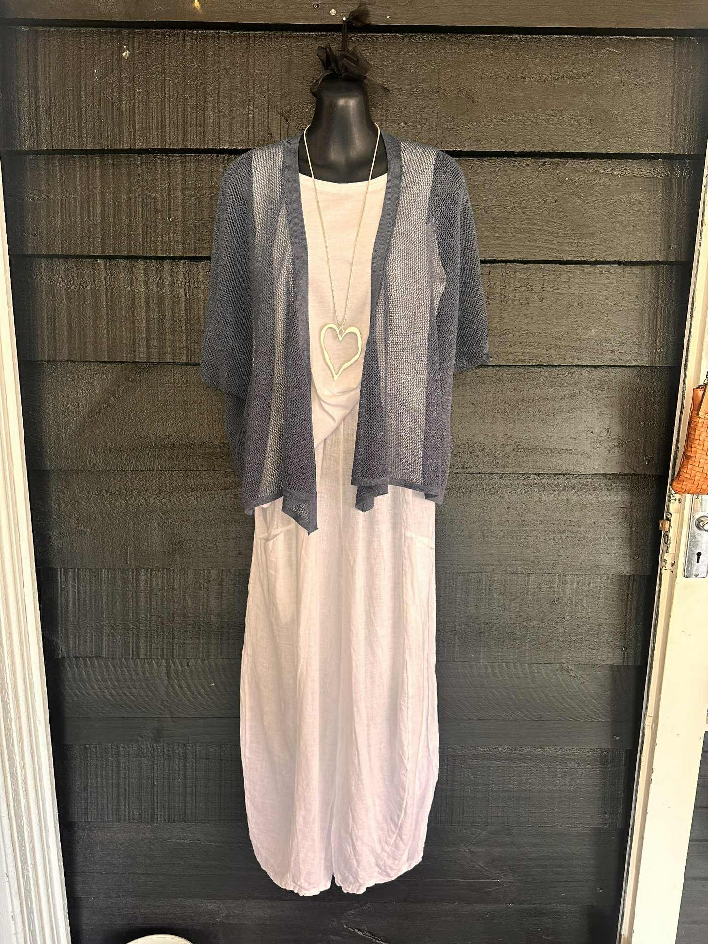 The Cottage Collection | Sheer Cardi - Steel Blue