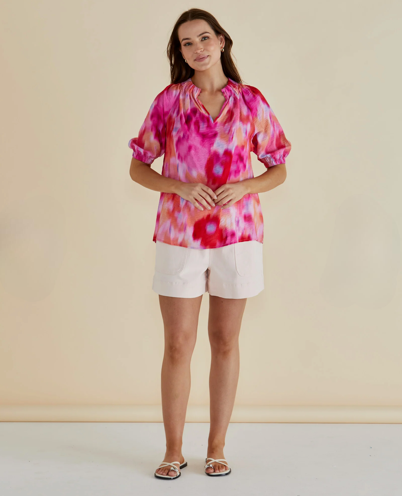 Betty Basics | Joanne Blouse - Floral Abstract