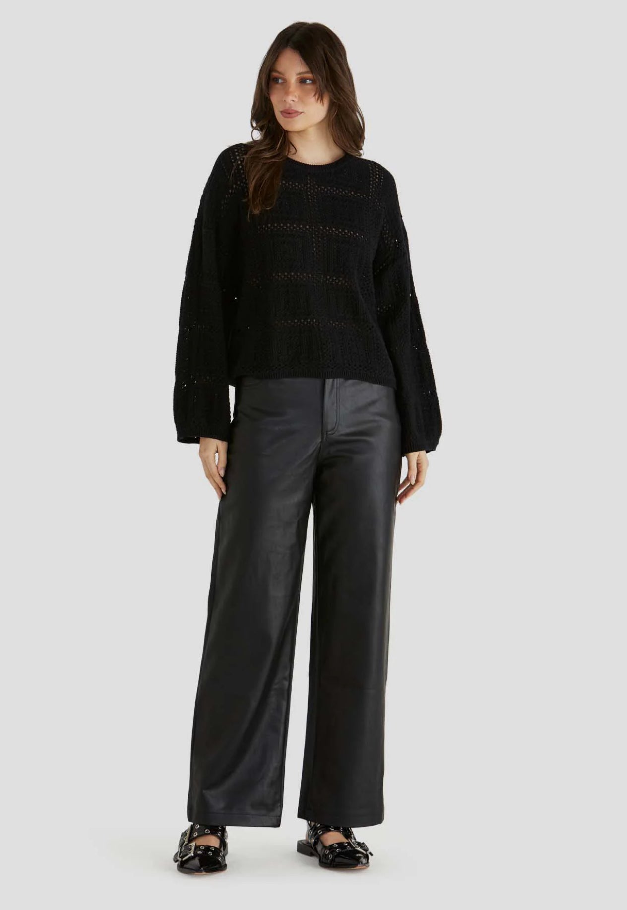 Sass | Marcello Crochet Top - Black