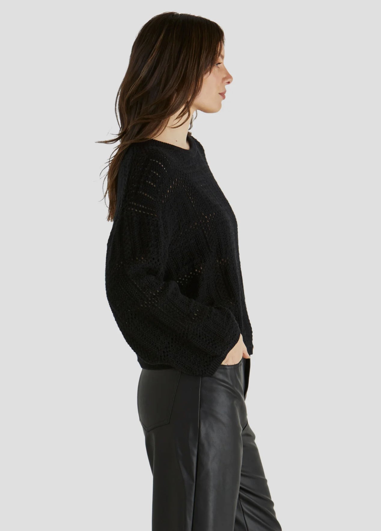 Sass | Marcello Crochet Top - Black