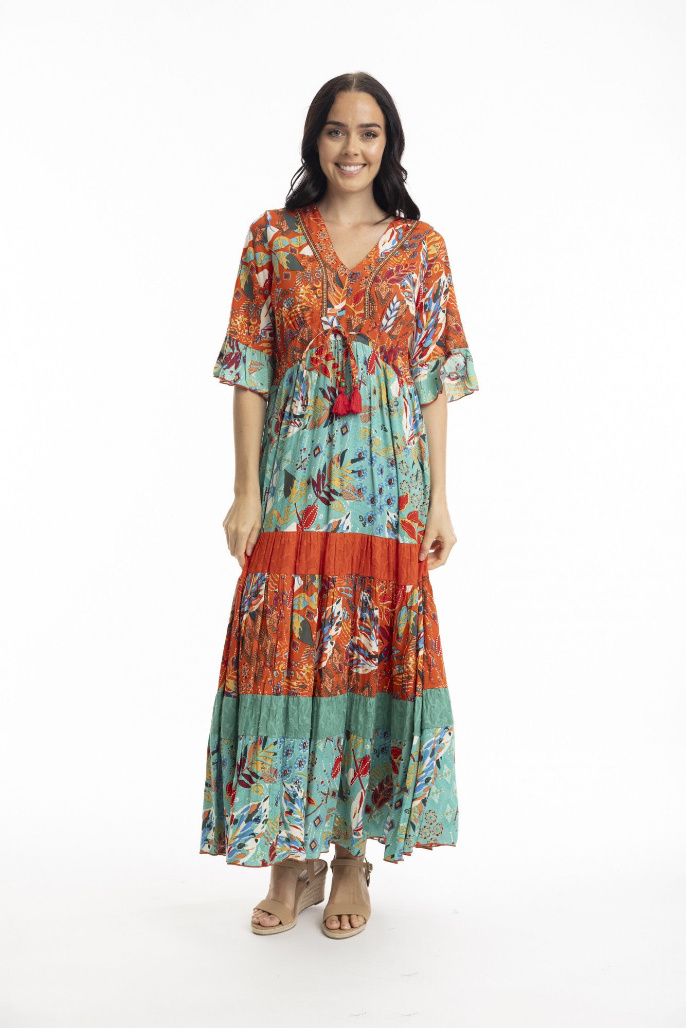 Orientique | Serengetti V Neckline Dress