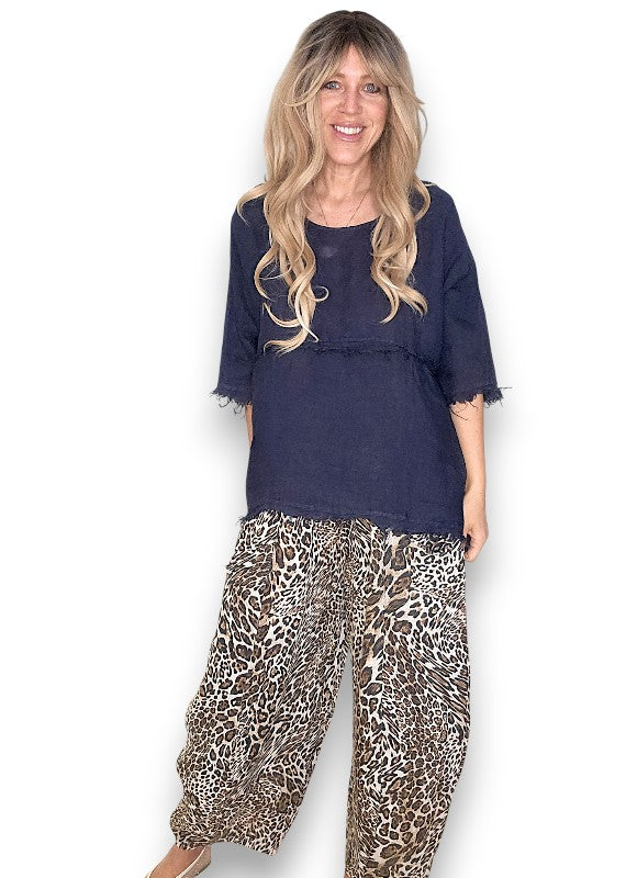 Helga May | Navy La Mer Fray Tunic