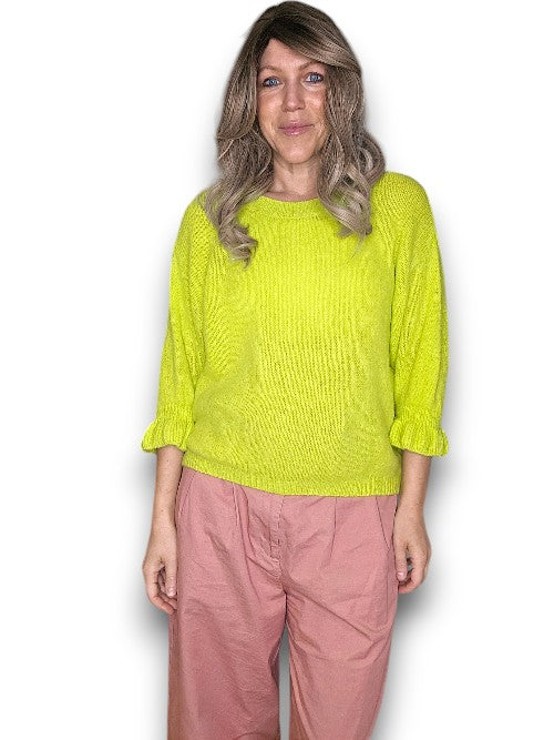 Helga May | Bright n Lime Harlequin Sweater