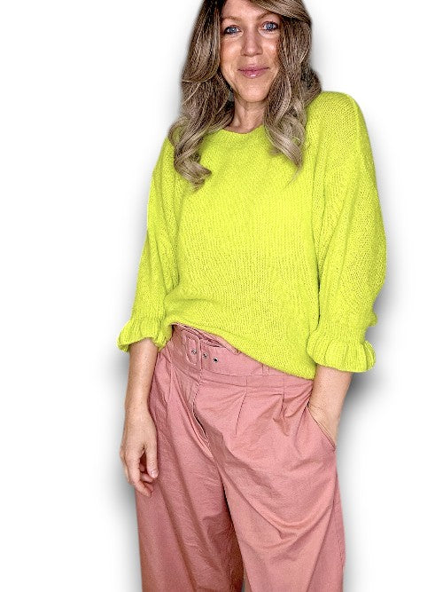 Helga May | Bright n Lime Harlequin Sweater