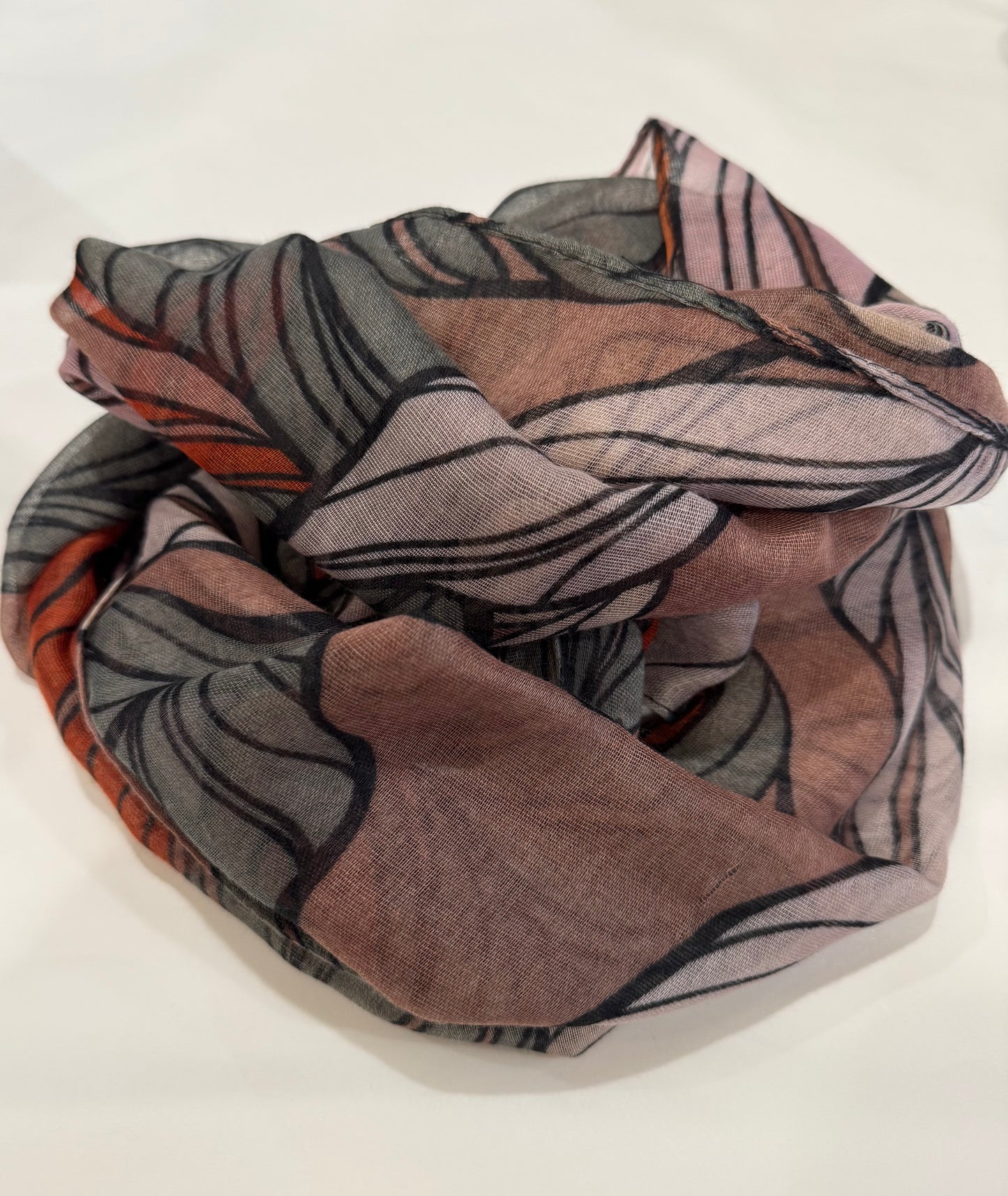 The Cottage Collection Scarf| Mocha Leaf