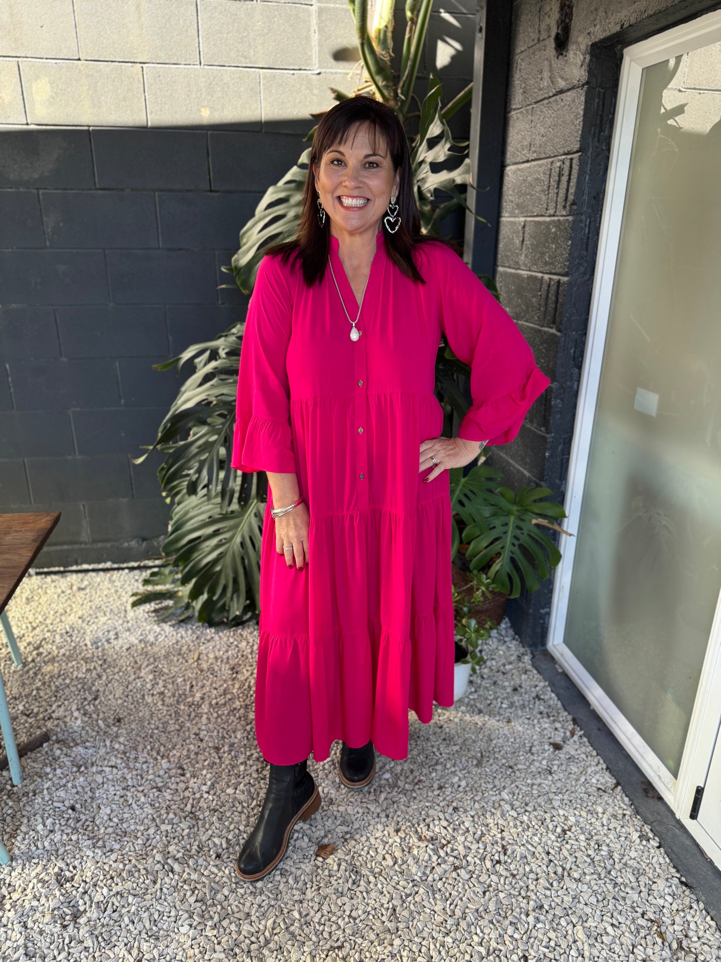 The Cottage Collection | Lilly Dress - Fuchsia Pink