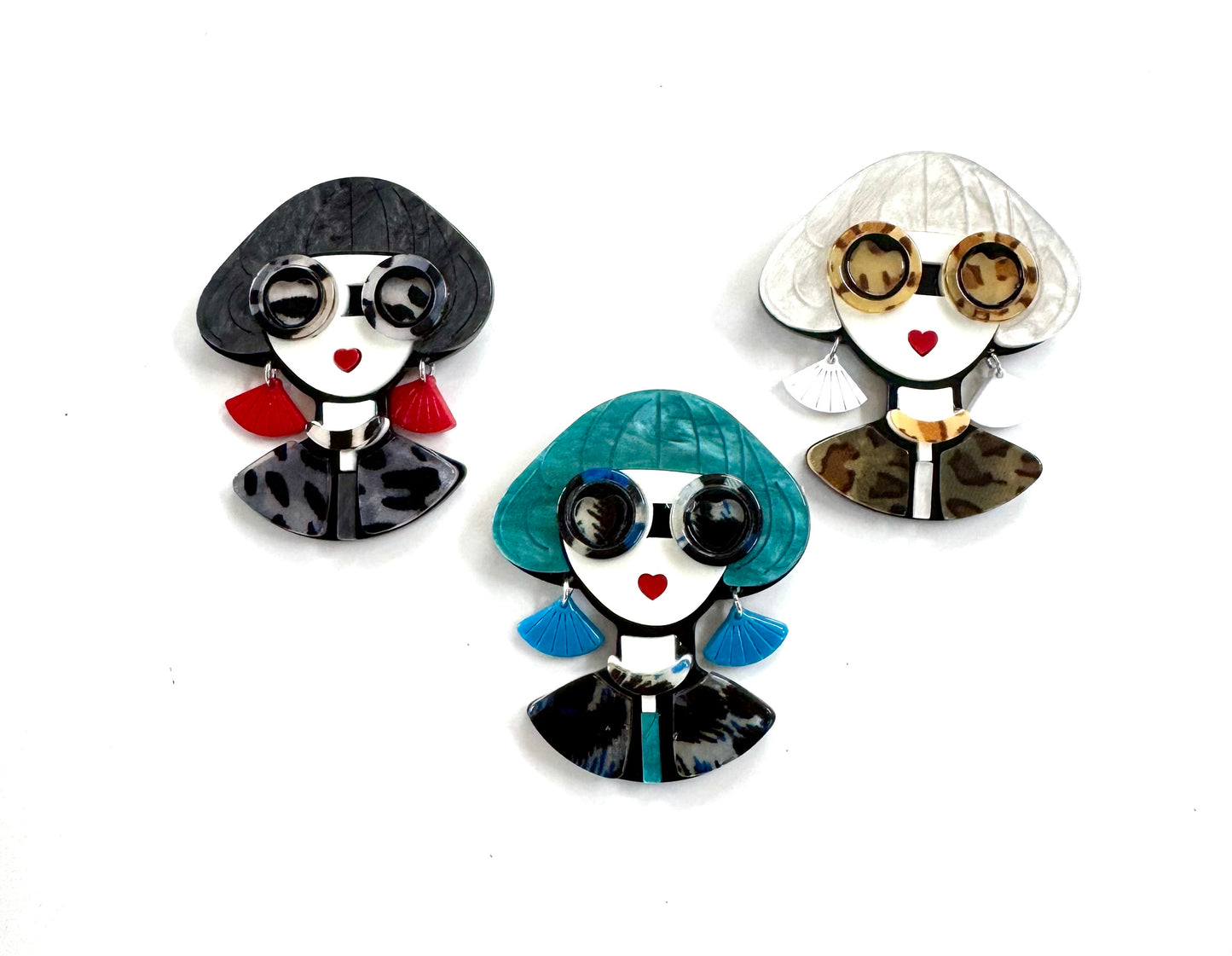 The Cottage Collection | Nora brooch - Blue