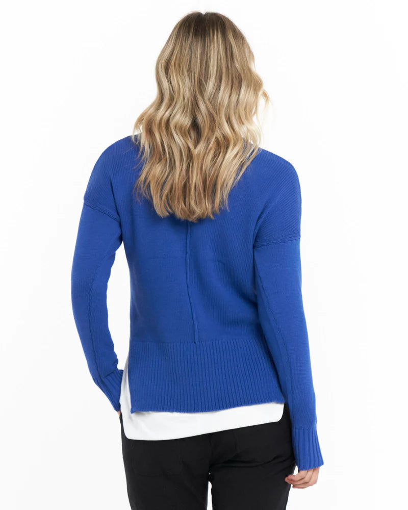 Betty Basics | Iris Blue Lilly Knit Jumper