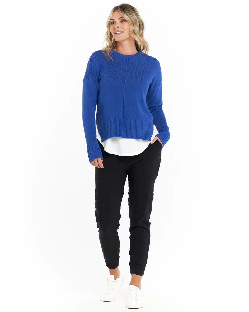 Betty Basics | Iris Blue Lilly Knit Jumper