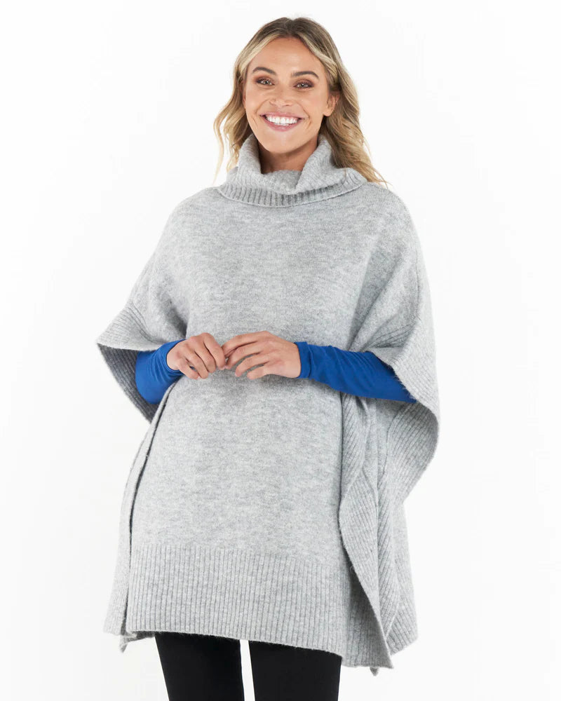 Womens roll 2025 neck poncho