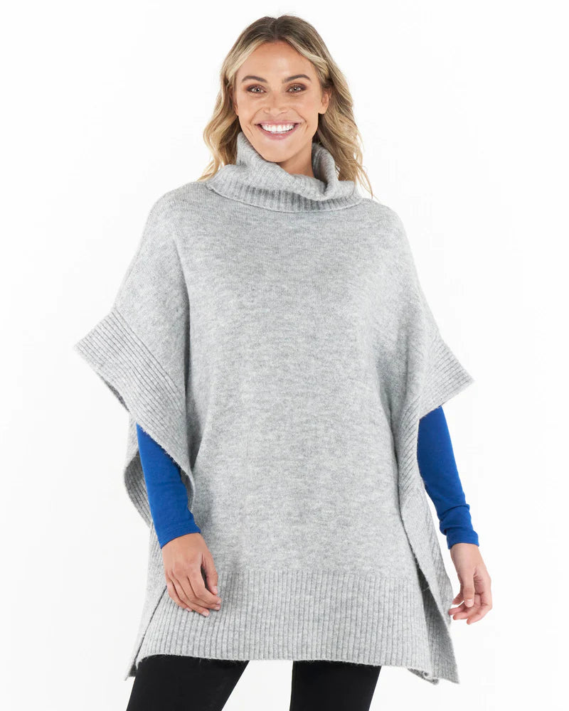 Betty Basics | Concrete Manhattan Angie Roll Neck Poncho