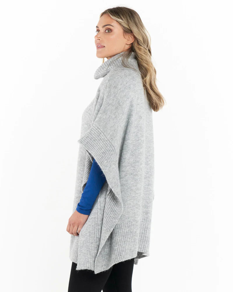 Betty Basics | Concrete Manhattan Angie Roll Neck Poncho