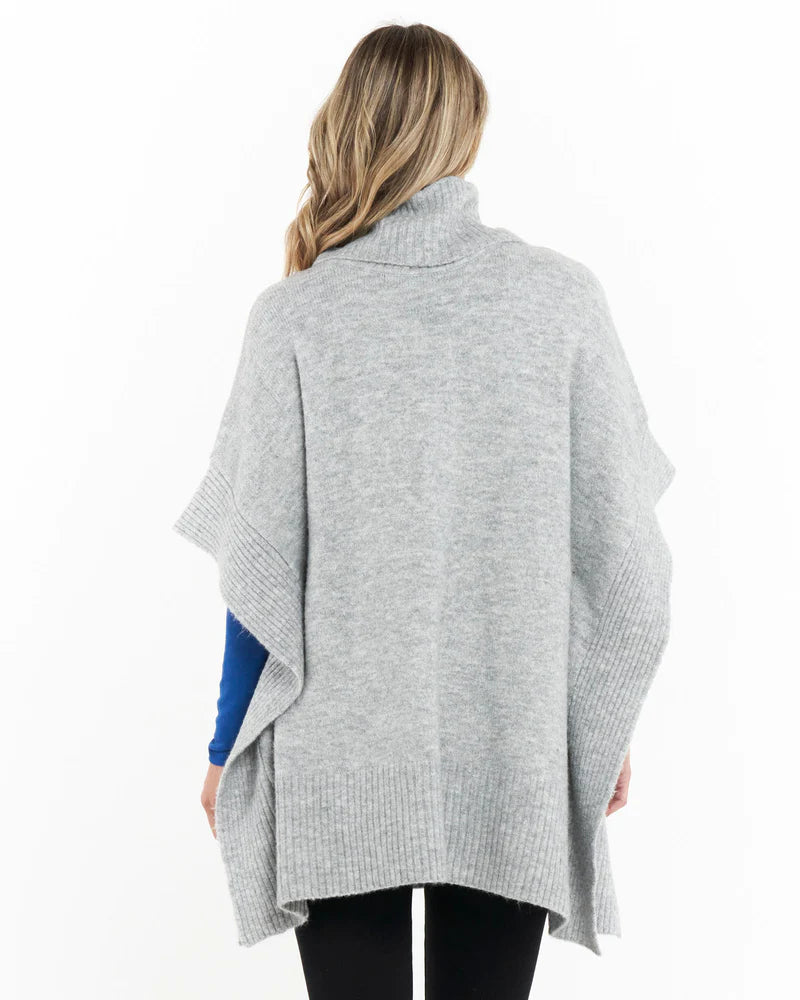 Betty Basics | Concrete Manhattan Angie Roll Neck Poncho
