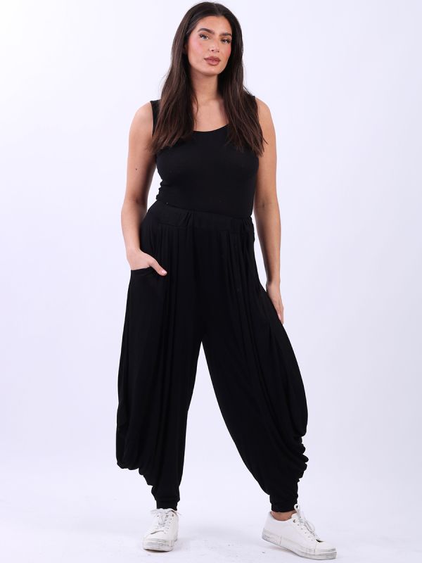 The Cottage Collection | Black - Jersey Harem Pants