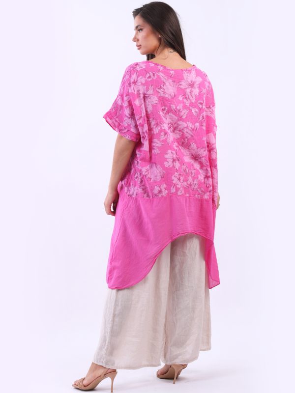 The Cottage Collection | Pink - Gretchen Floral Cotton Tunic