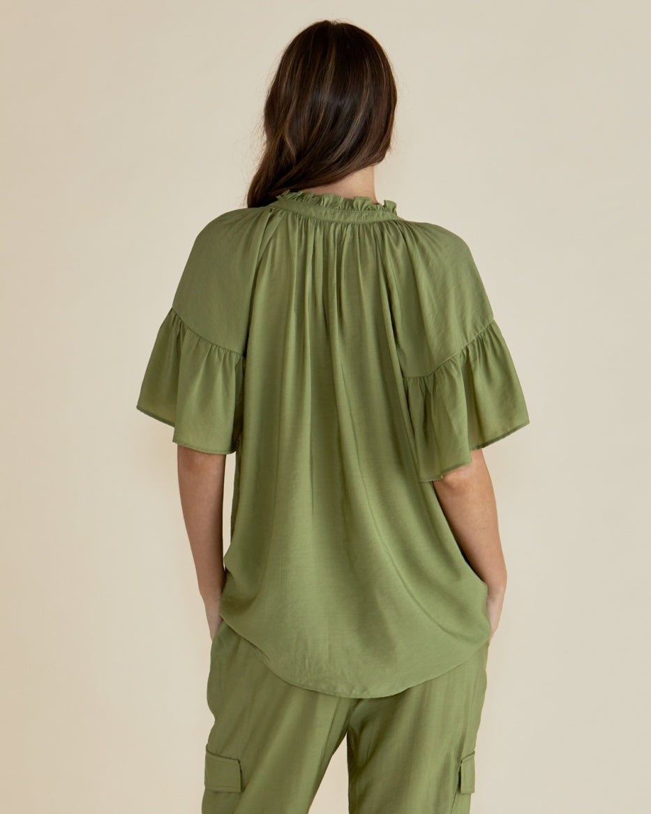 Betty Basics | Vivienne Blouse - Pistachio