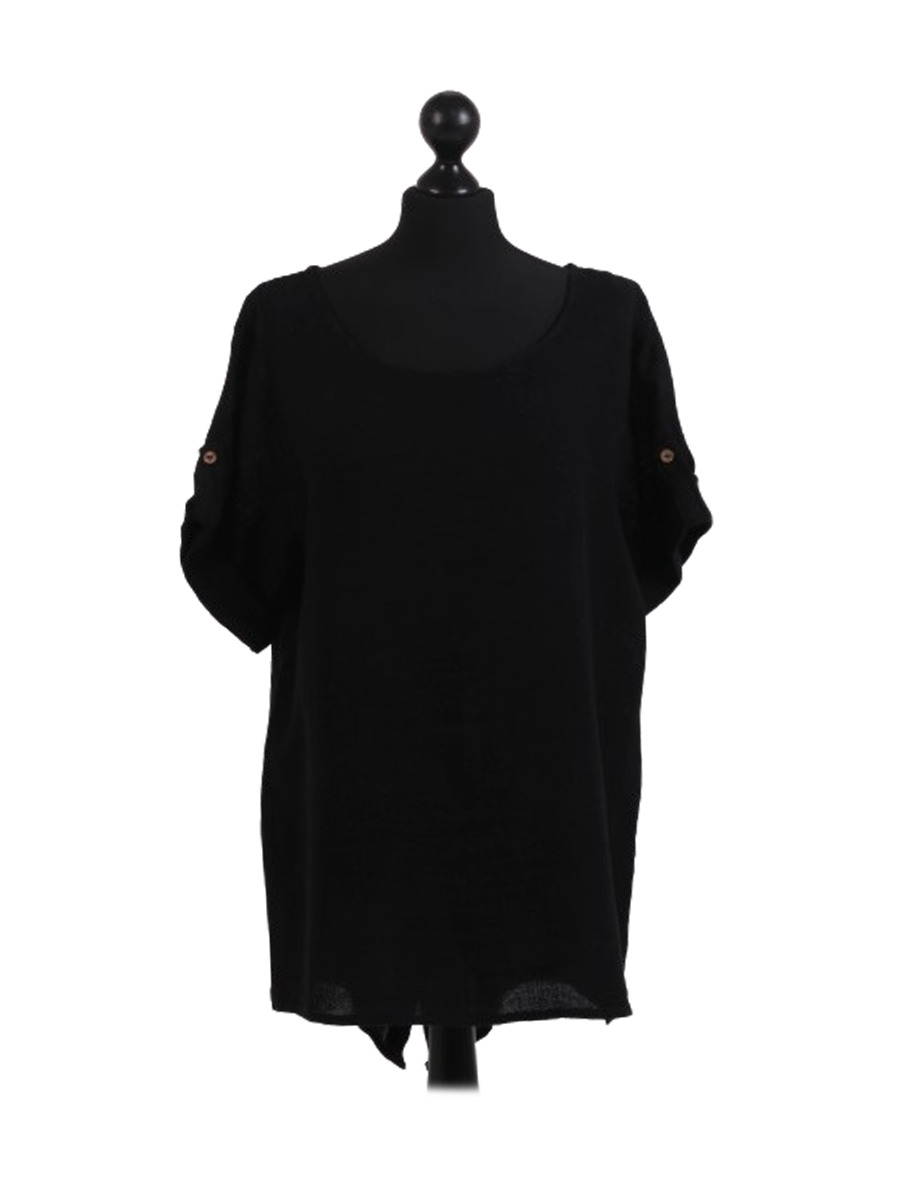 The Cottage Collection | Black Vintage Wash Dipped Top