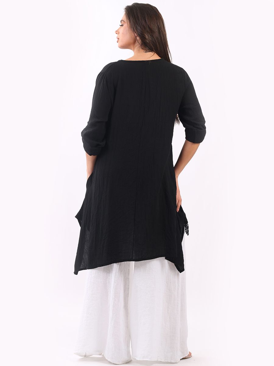 The Cottage Collection | Black Caprice Sequin Tunic Dress