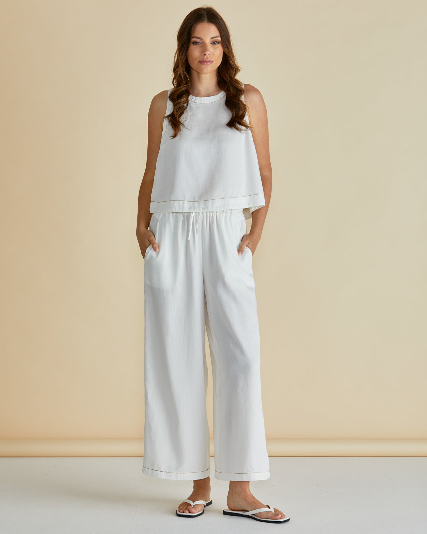 Betty Basics | Copacabana Relax Pant - White
