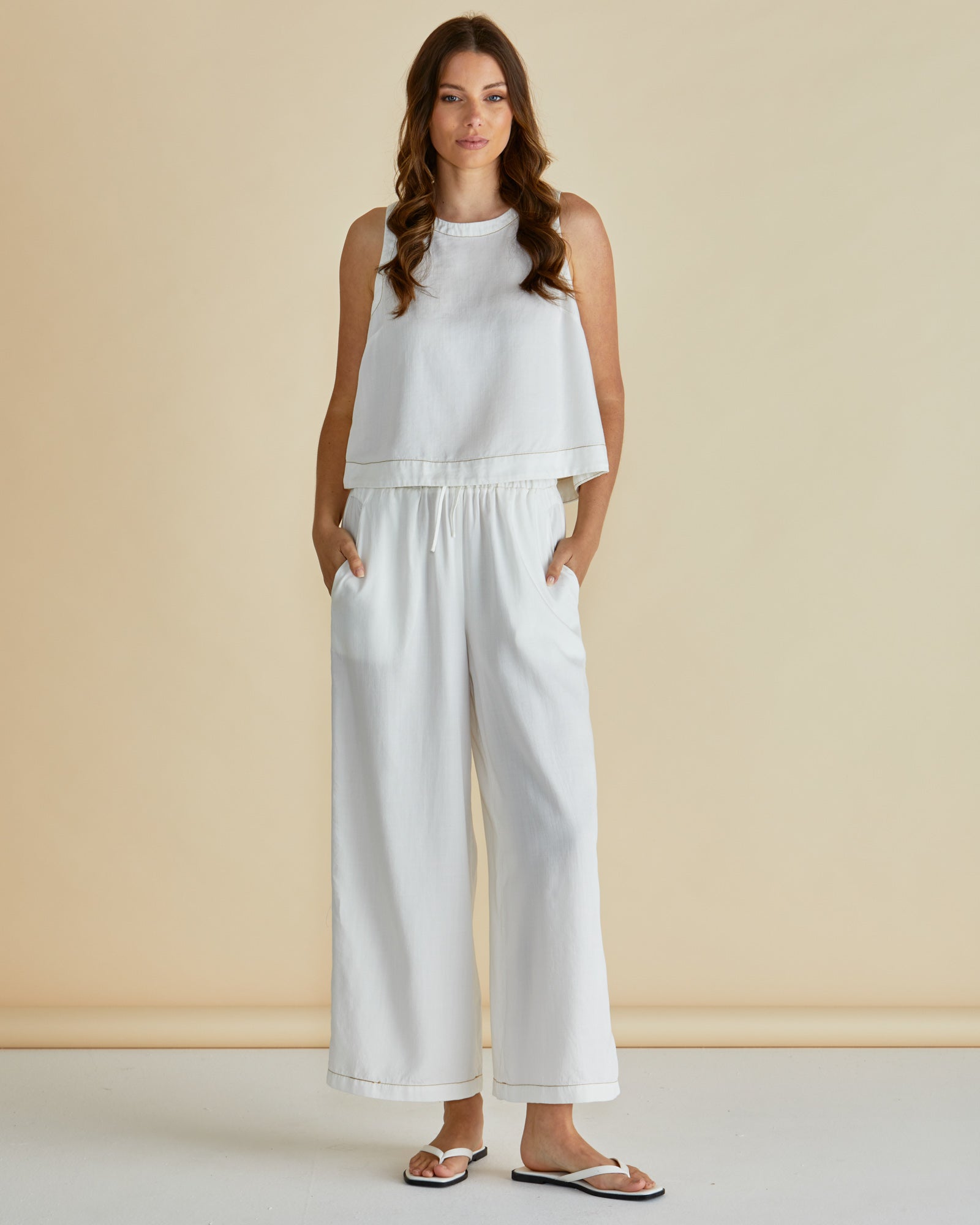Betty Basics | Copacabana Relax Pant - White