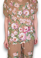 Helga May | Light Coffee Ruby Blossom Top