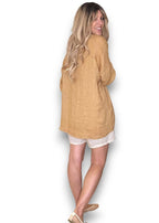 Helga May | Caramel Coastal Fray Tunic
