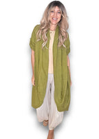 Helga May | Olive Linen Cover Up