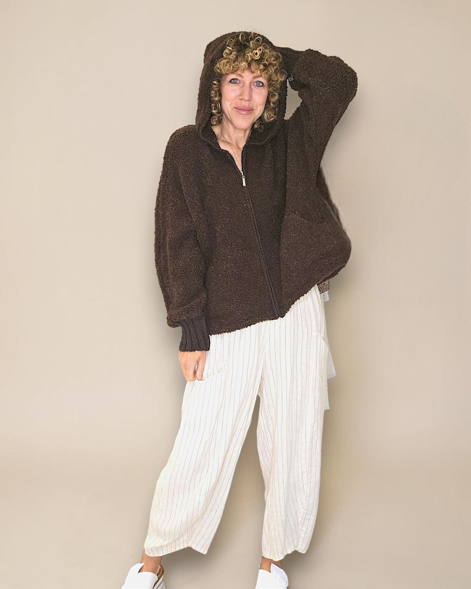 Helga May | Chenille Hoodie - Drk Coffee