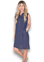 Helga May | Navy Coastal Midi Tank Dress