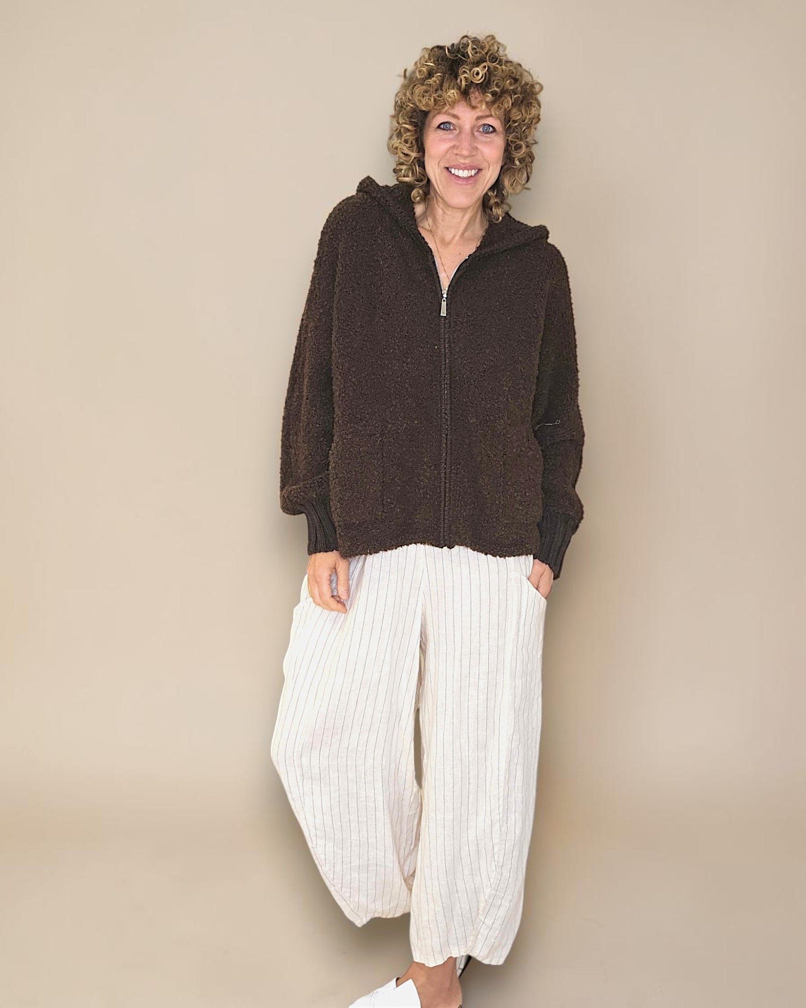 Helga May | Chenille Hoodie - Drk Coffee