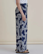 Betty Basics | Zander Pant - Navy Geo