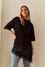 Sass | Arlo Lace Tee - Black