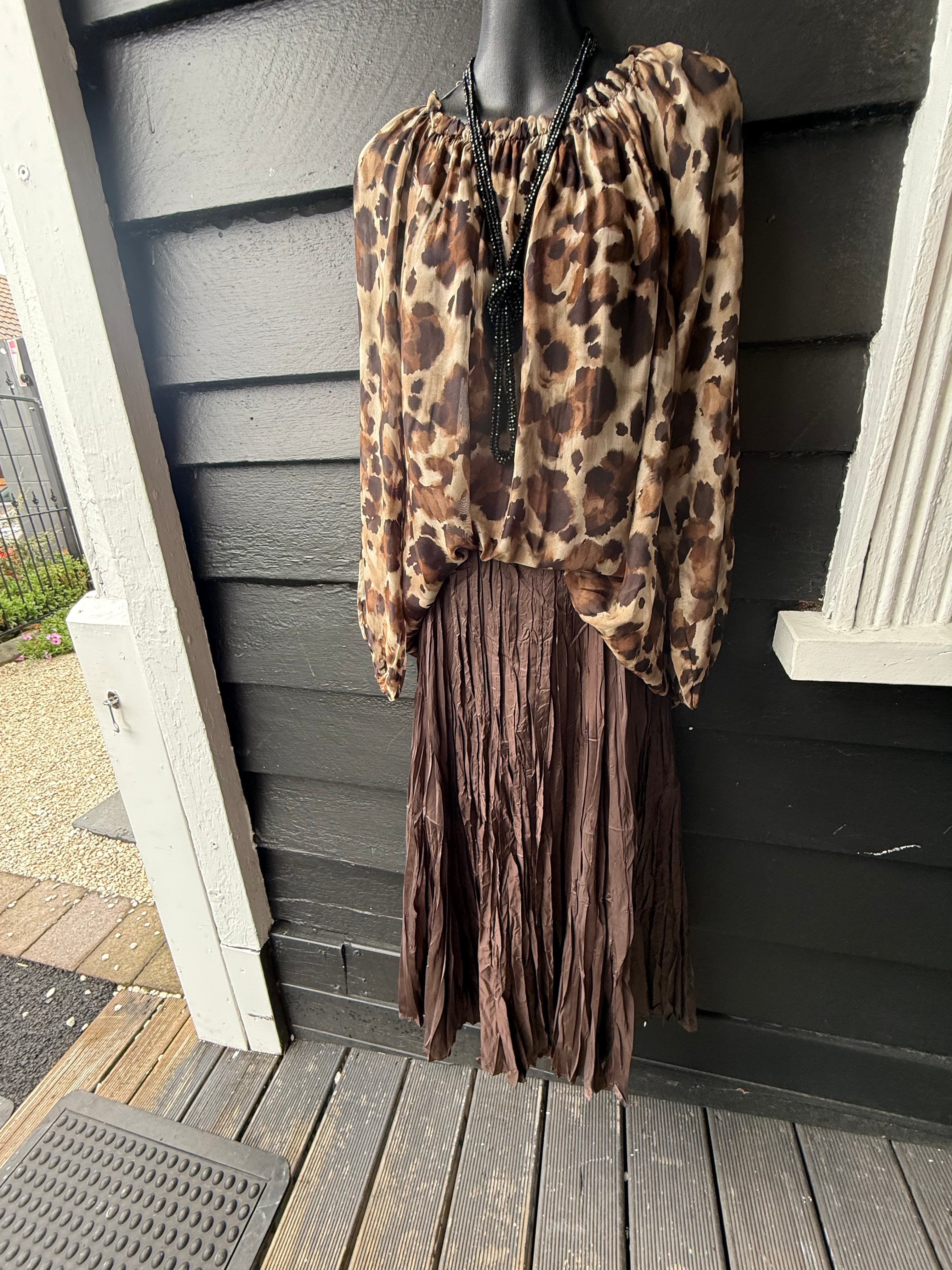 The Cottage Collection | Cushla Skirt - Chocolate Brown