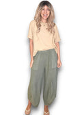 Helga May | Forest Mini Button Linen Pant