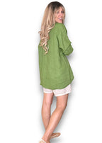 Helga May | Ivy Green Coastal Fray Tunic