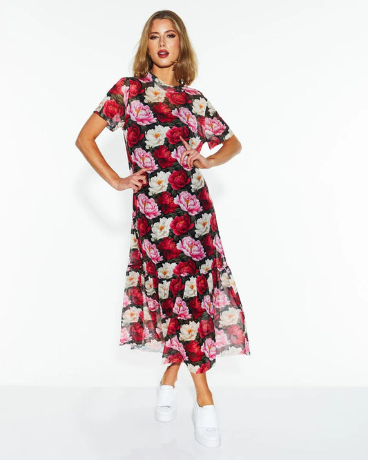 Fate + Becker | Lyrical Mesh Dress - Oscar Floral