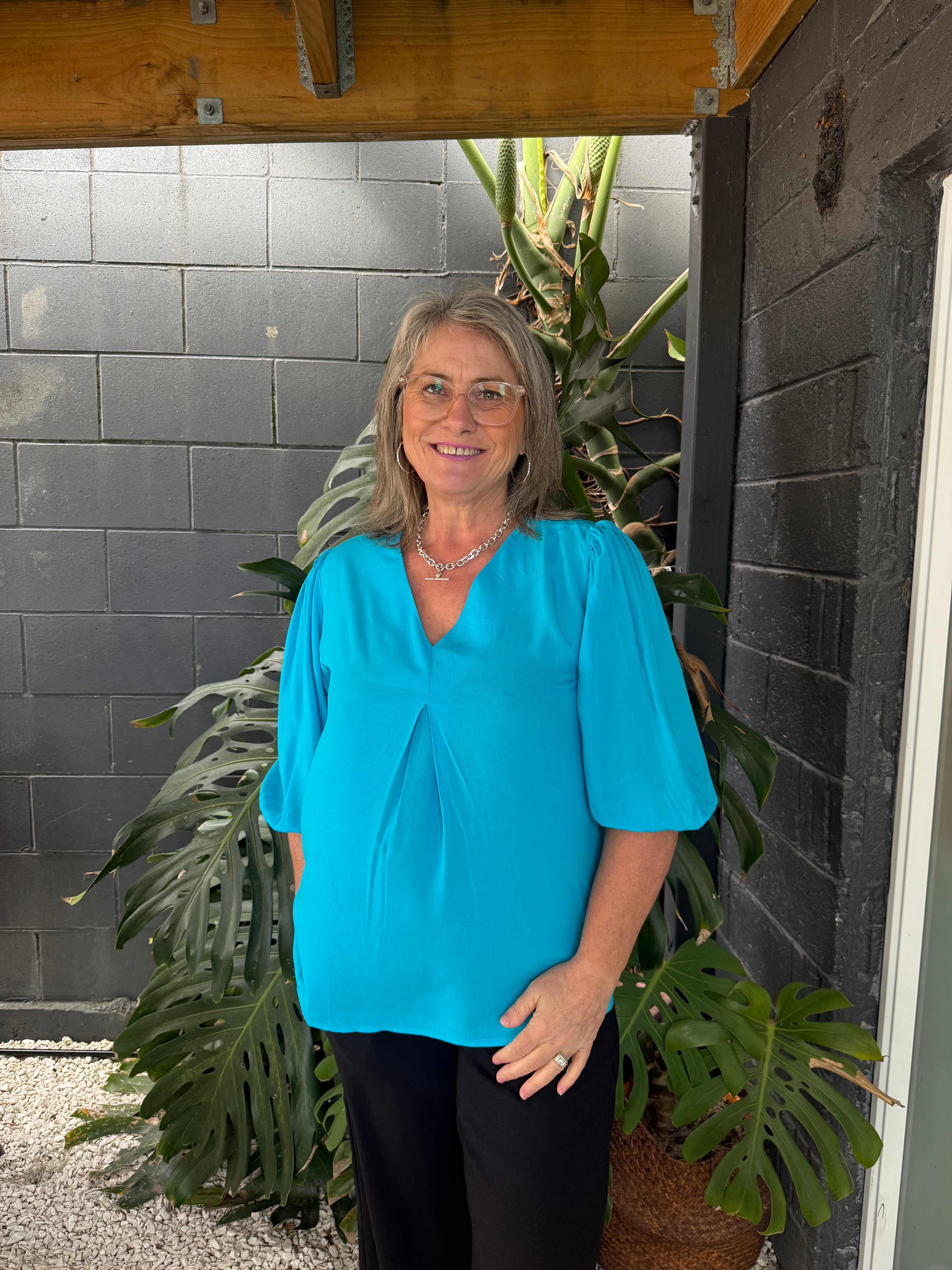 The Cottage Collection | Orchid Top - Turquoise