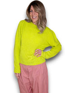 Helga May | Baby doll Long Sleeve Sweater - Bright & Lime