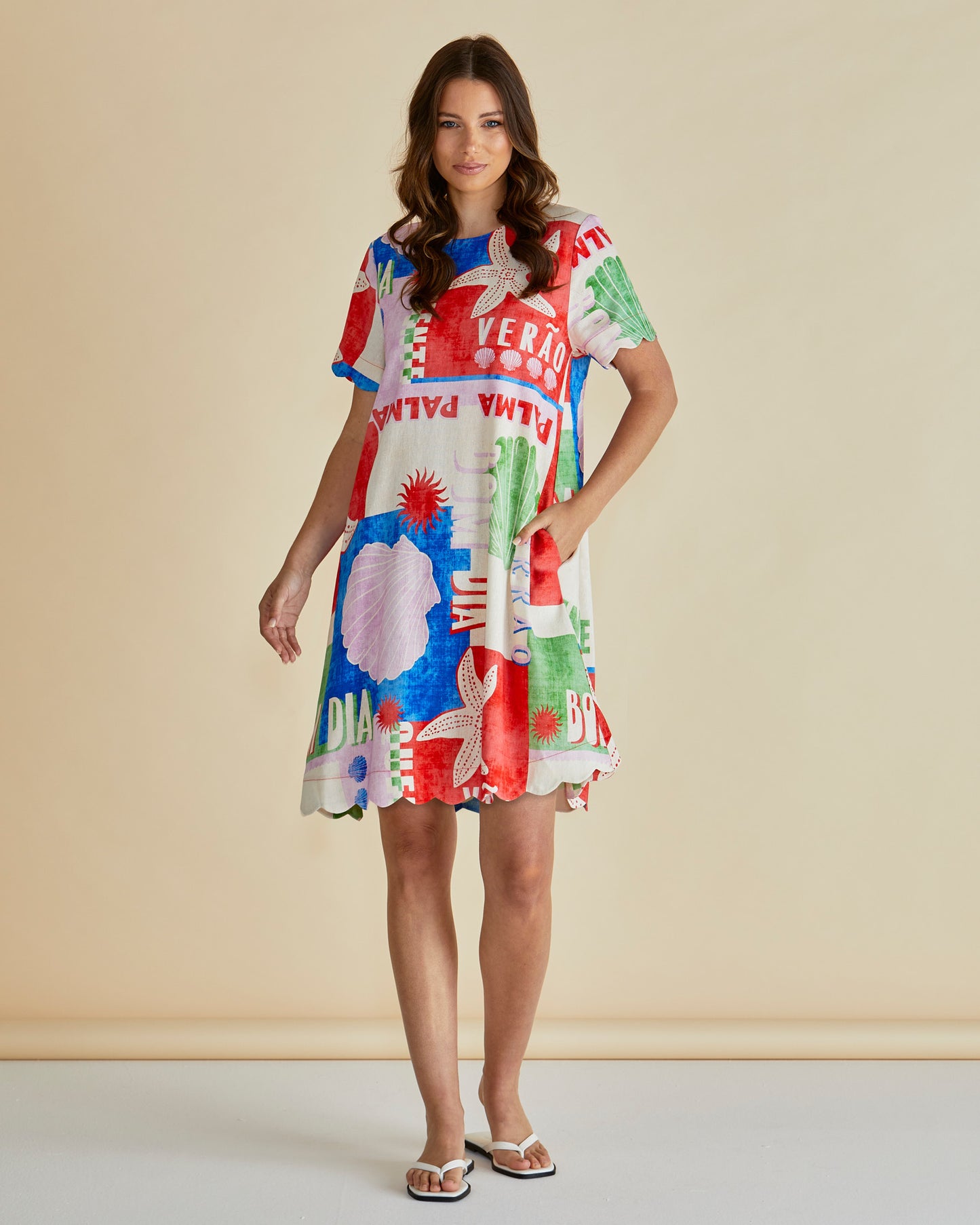 Betty Basics | Dawn Shift Dress - Seashell