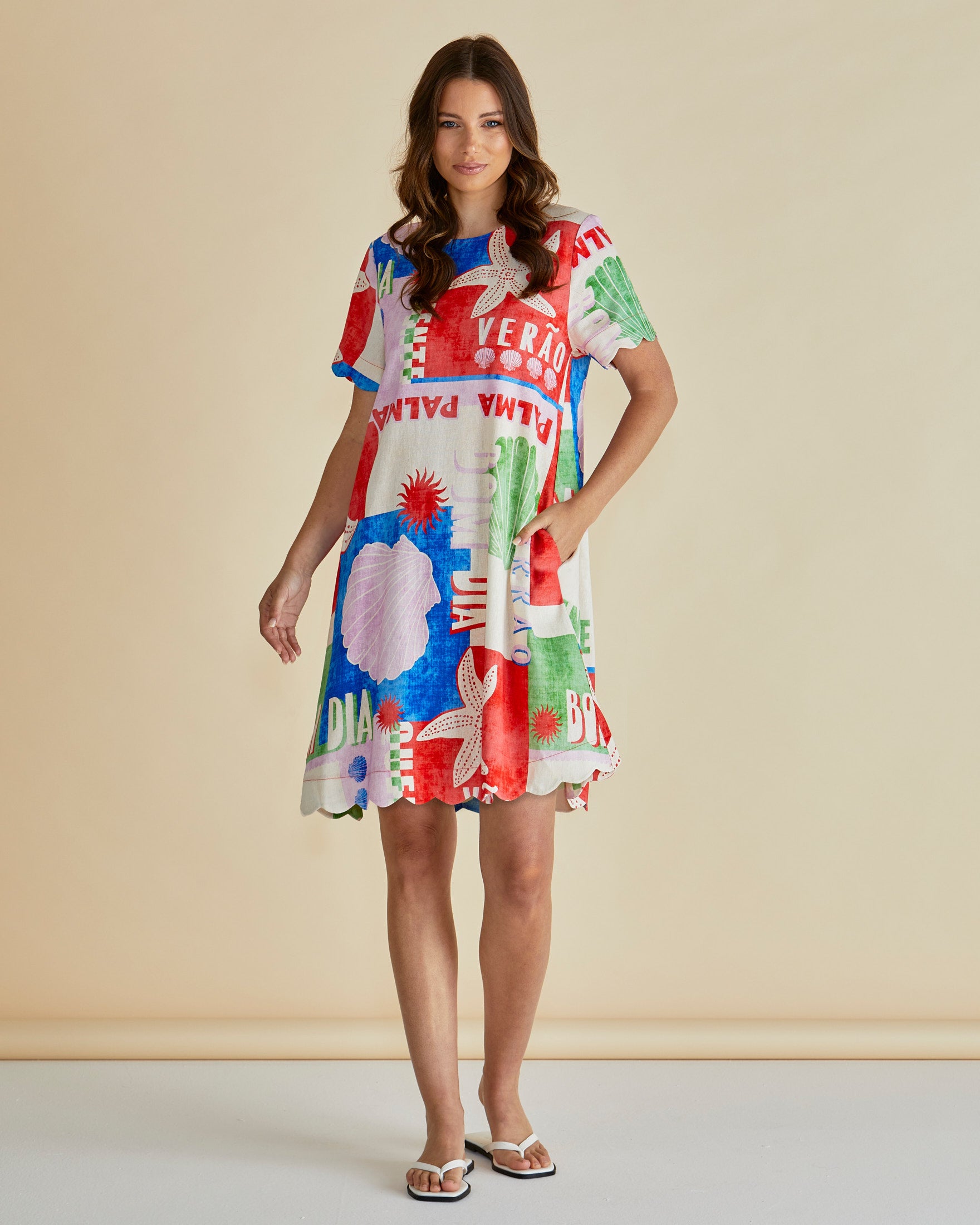 Betty Basics | Dawn Shift Dress - Seashell