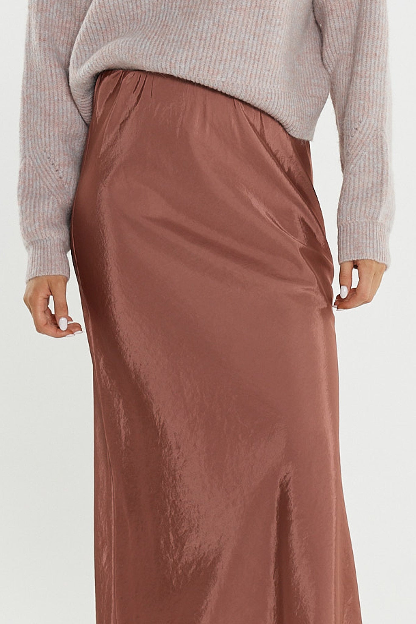Sass Clothing | Nell Bias Skirt - Rosewood