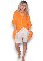 Helga May | Bright Orange Coastal Tunic