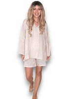 Helga May | Beige Coastal Fray Tunic