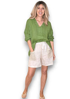 Helga May | Ivy Green Coastal Fray Tunic