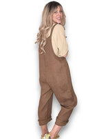 Helga May | Plain Tie It Your Way Jumpsuit - Coffee