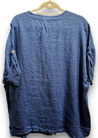 Helga May | Cobalt Pearl Button Top