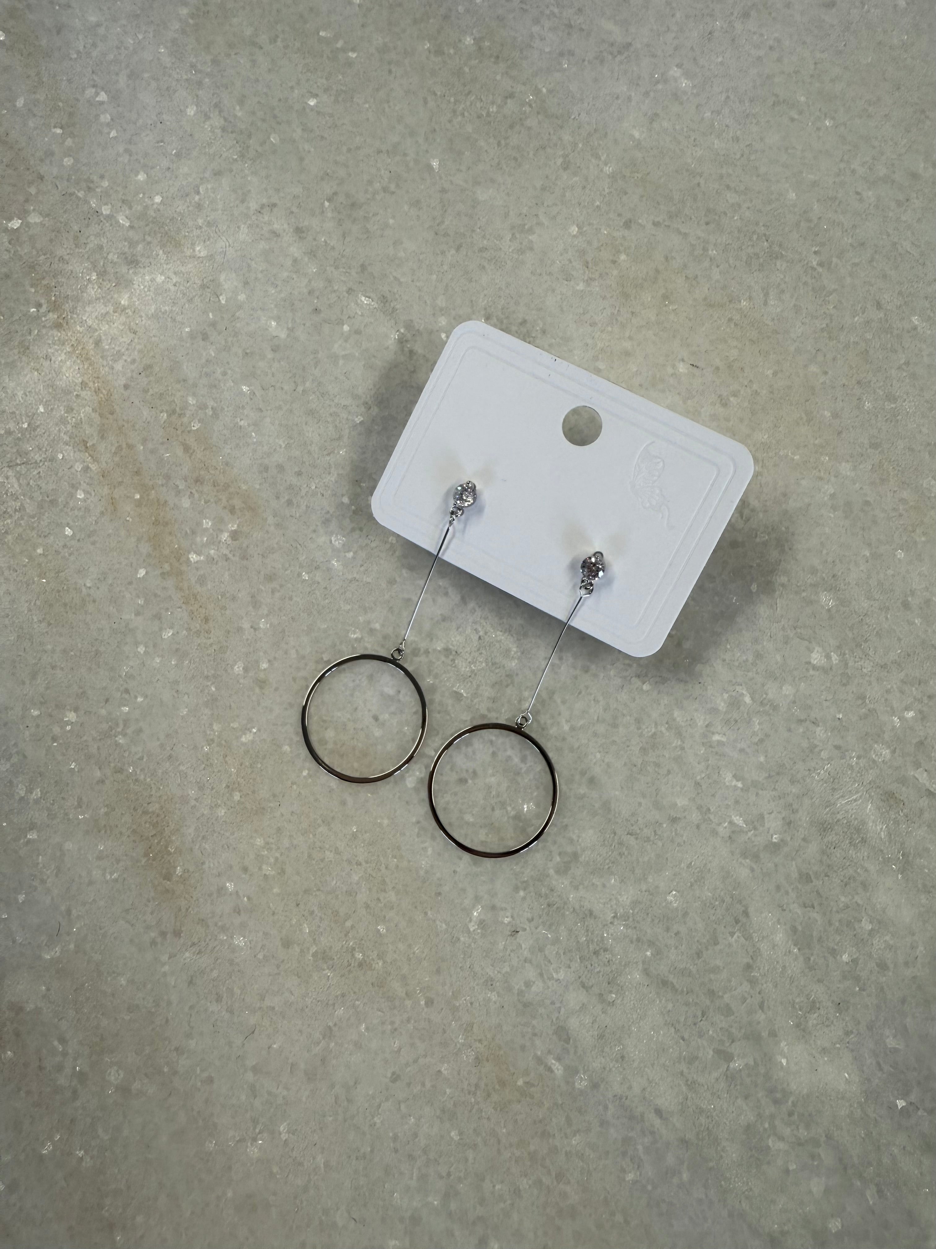 The Cottage Collection | Non-Tarnish Amber Earrings - Silver