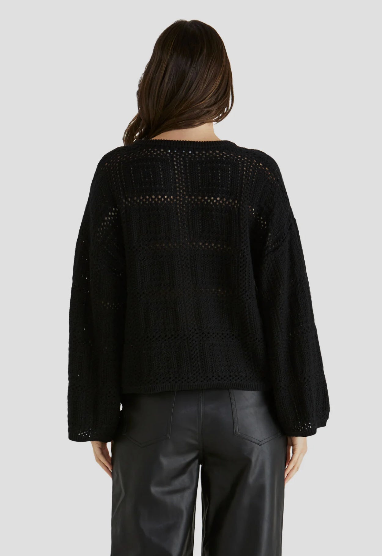 Sass | Marcello Crochet Top - Black