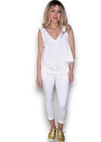 Helga May | White Plain Pants