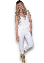 Helga May | White Plain Pants